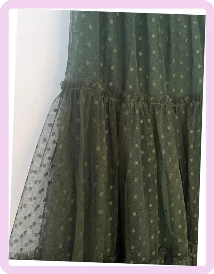 Jupe Longue Verte avec Tule – Madison – Taille M/L 👗 - photo numéro 2