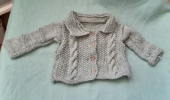 Gilet en laine 0-1-2 mois fille