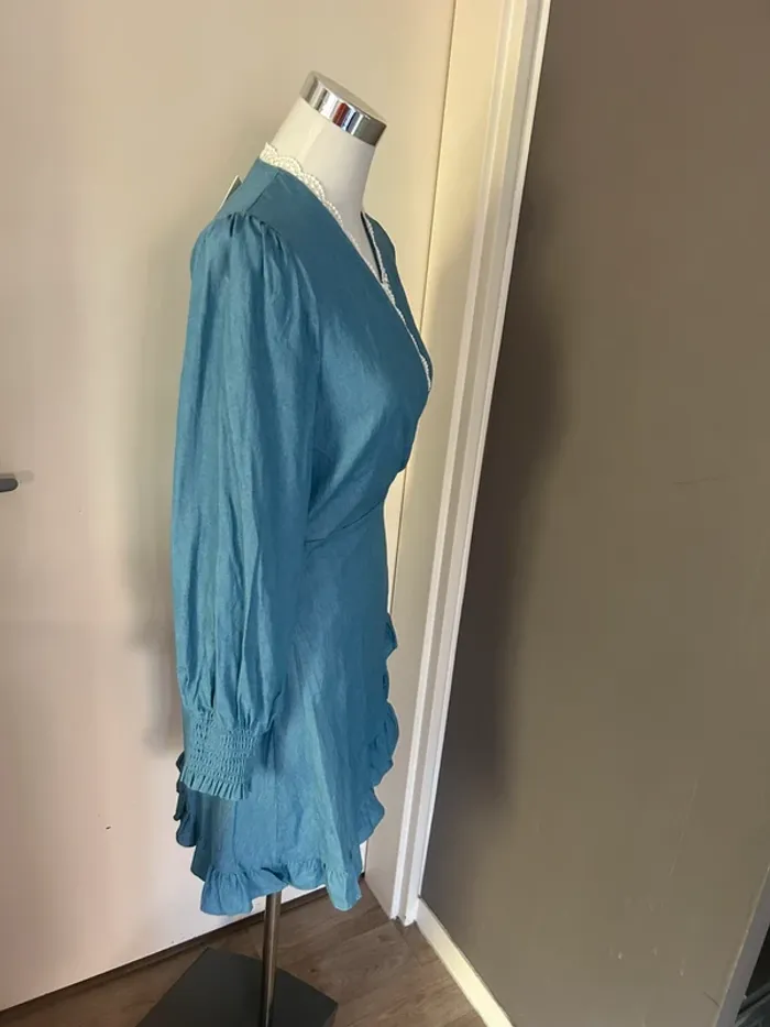 Cherry Paris robe portefeuille bleu denimjeans taille 3/40 - photo numéro 6
