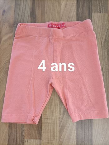 Short legging saumon 4 ans Tissaia 