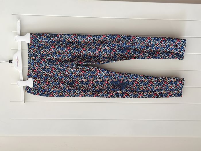 Jegging fille 7/8 ans – Motif floral – Multicolore – Bon état - photo numéro 2