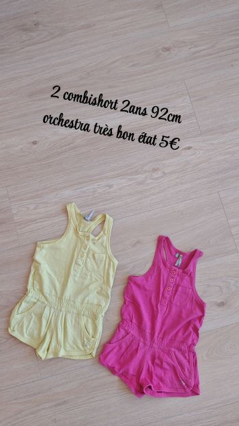 2 combishort 2ans 92cm orchestra 