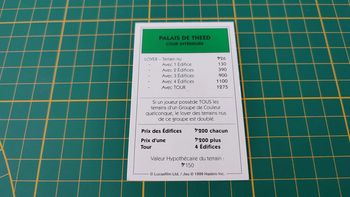 Propriété Palais de Theed Cour intérieure pièce jeu de société Monopoly Star Wars épisode 1 #A81