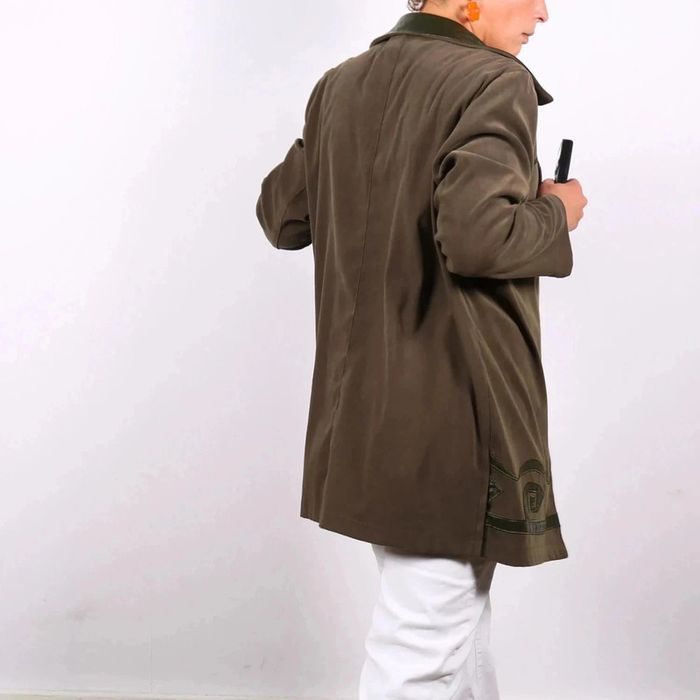 Sur chemise/petite veste vintage 90's Tilber en faux suède peau de pêche motif western (#240619) - photo numéro 10