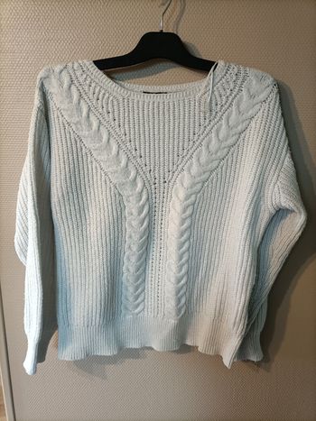 Pull uni blanc cassé