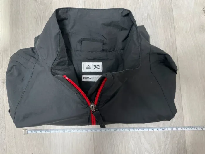 Adidas Climaproof Waterproof Raincoat Jacket Mens Medium Full Zip Long Sleeve Black - photo numéro 14
