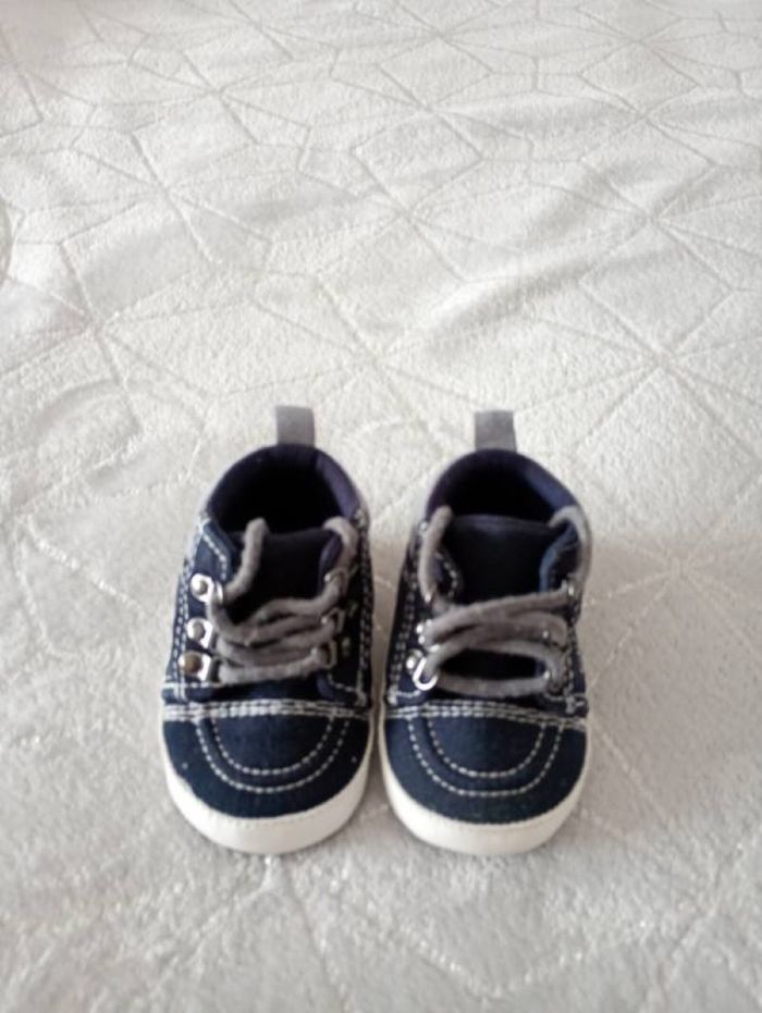 Chaussures jean bébé Mickey bleues - photo numéro 2
