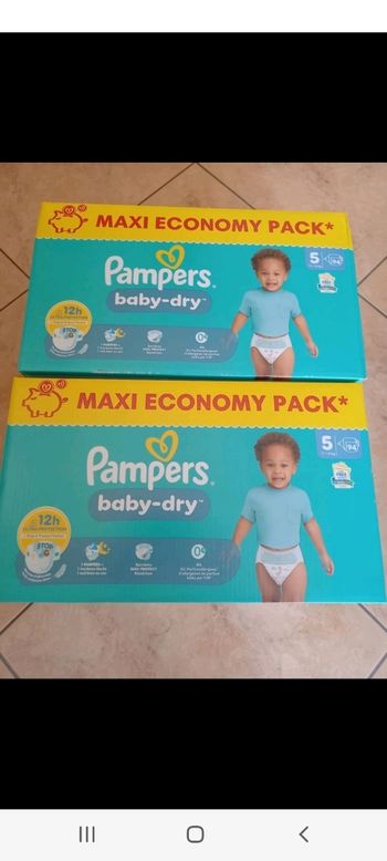 188 couches pampers baby dry taille 5