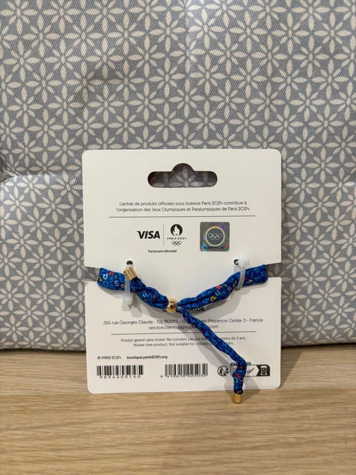 Bracelet Tissu Bleu "Tour Eiffel" JO Paris 2024 - photo numéro 2