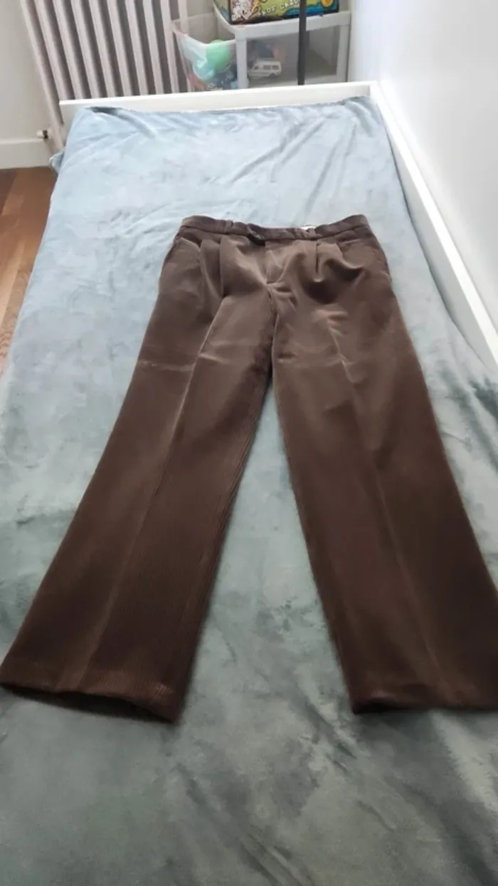 Pantalon marron côtelé taille 42 - photo numéro 5