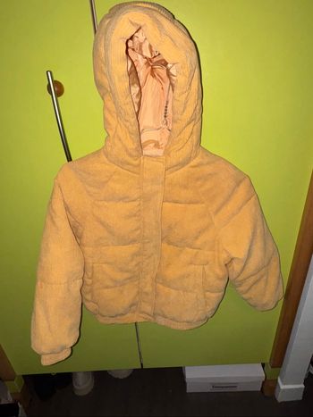 Manteau épais velours fillette