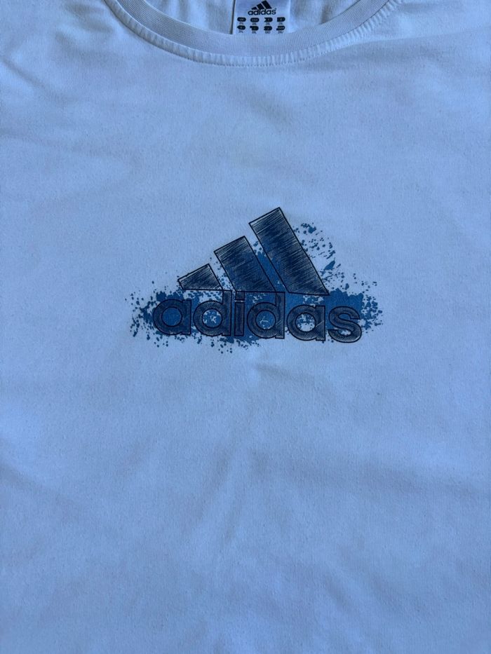 T-shirt Adidas Y2K blanc Big Logo 2000 - XXL - photo numéro 3