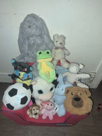 Doudou et voiture en bois 