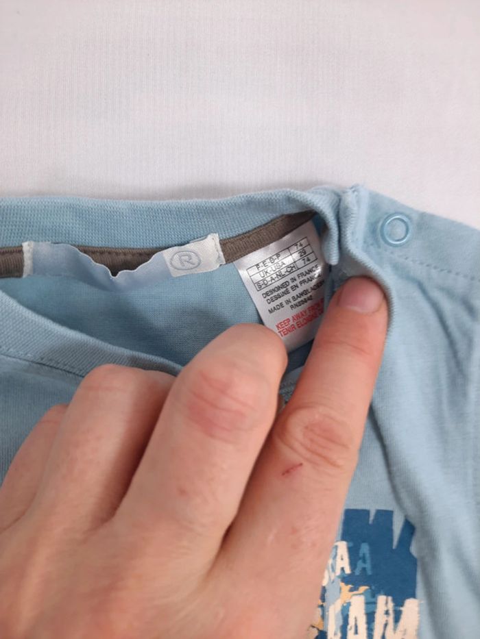 Tee shirt manches courtes, 9 mois - photo numéro 2