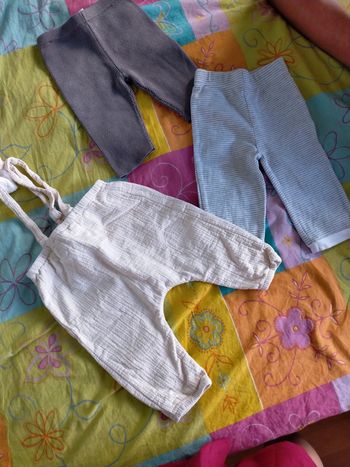 Lot 3 pantalons 6 mois