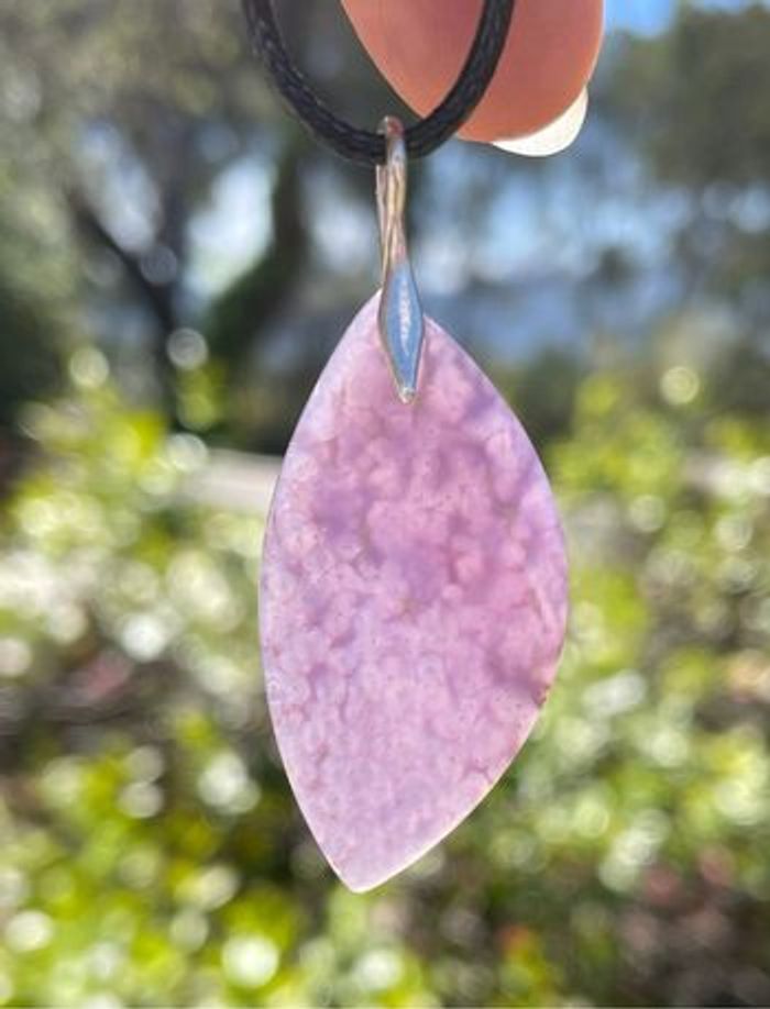 Sublime pendentif en agate grappe ou calcédoine botryoïdale - photo numéro 2