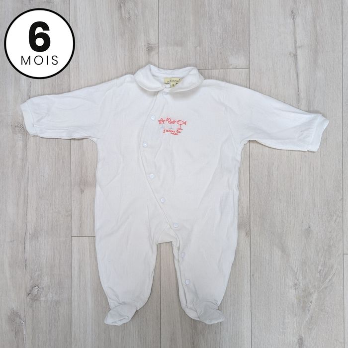 Pyjama blanc - bébé 6 mois