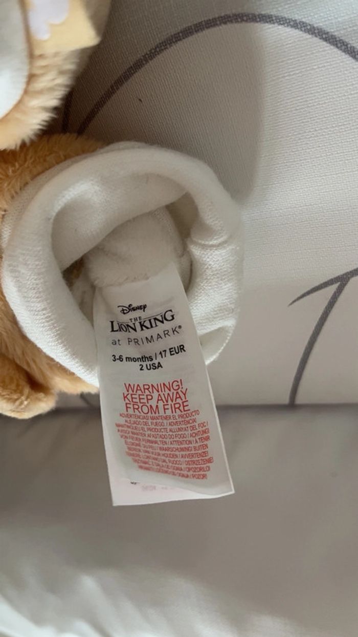 Chaussons bébé 0-3mois / 17cm simba roi lion Disney primark neuf - photo numéro 3