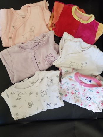 Lot de 6 pyjamas fille 1 mois