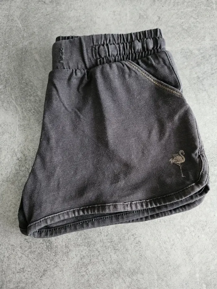 Short fille en jersey avec flamant rose printé - Taille 8 ans (128cm) - Orchestra - Noir
