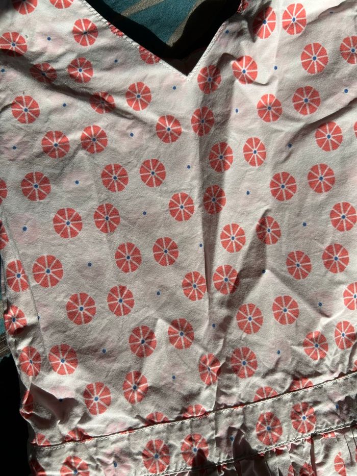 Robe réversible rayée rose / fleur 6 ans - photo numéro 4