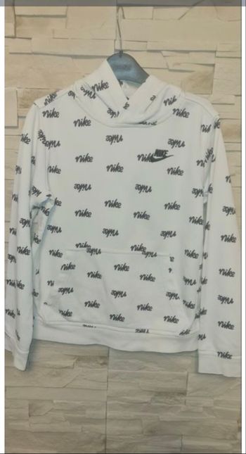 Sweat à capuche blanc Nike