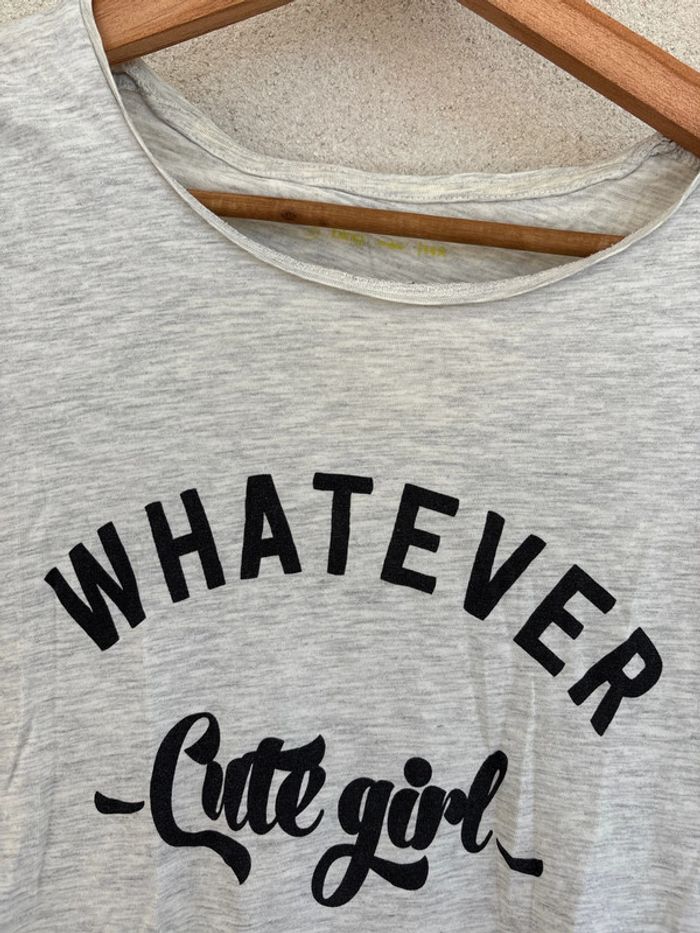 t shirt gris cute girl - photo numéro 5