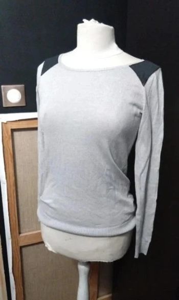 Pull gris neuf mim t xs 34 36