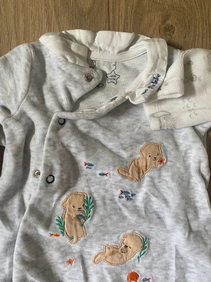 Lot 6 pyjama velours 1 mois - photo numéro 3
