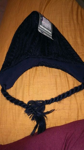 Bonnet caché oreille noir Neuf Orchestra 2 ans 50cm