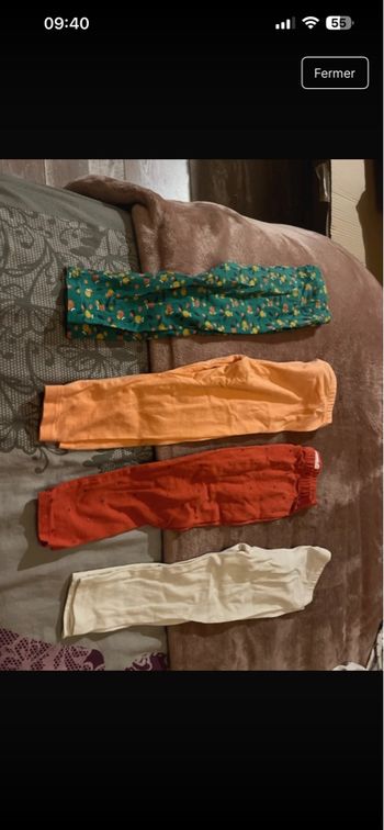 Lot de 4 leggings, taille 24 mois, très bon état 