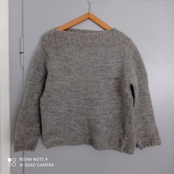 Pull gris en laine t40
