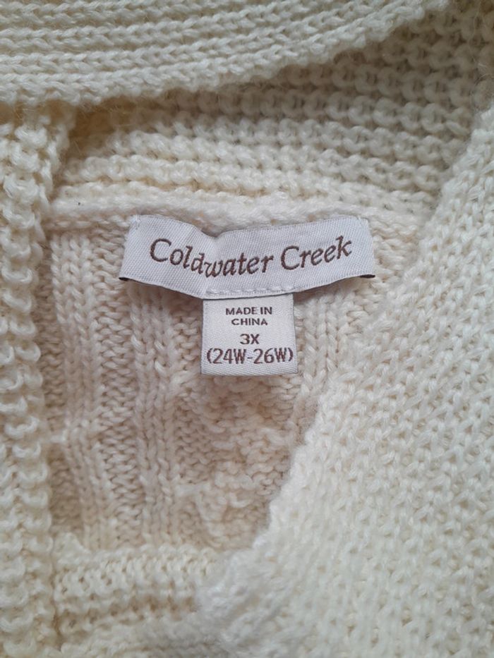 Très beau pull torsadé Coldwater Creek manche 3 /4 - photo numéro 3