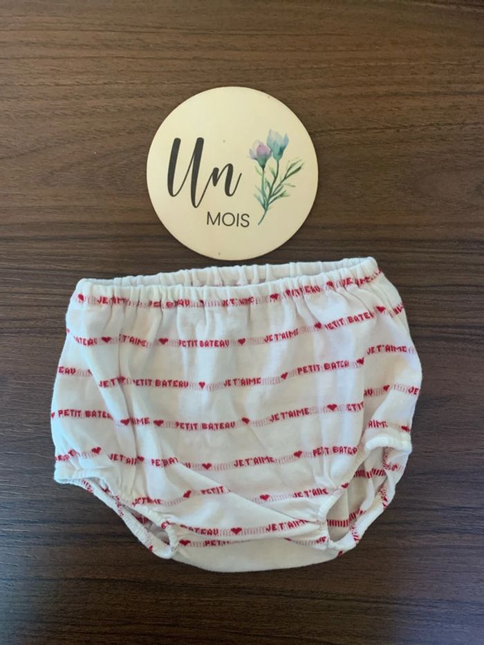 Cache couche culotte Petit Bateau 1 mois