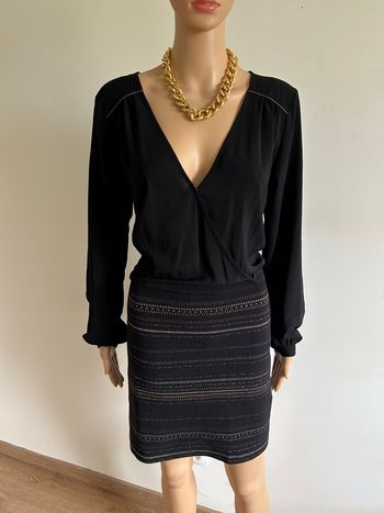 Robe noire et dorée à manches longues Morgan taille 42 jamais portée