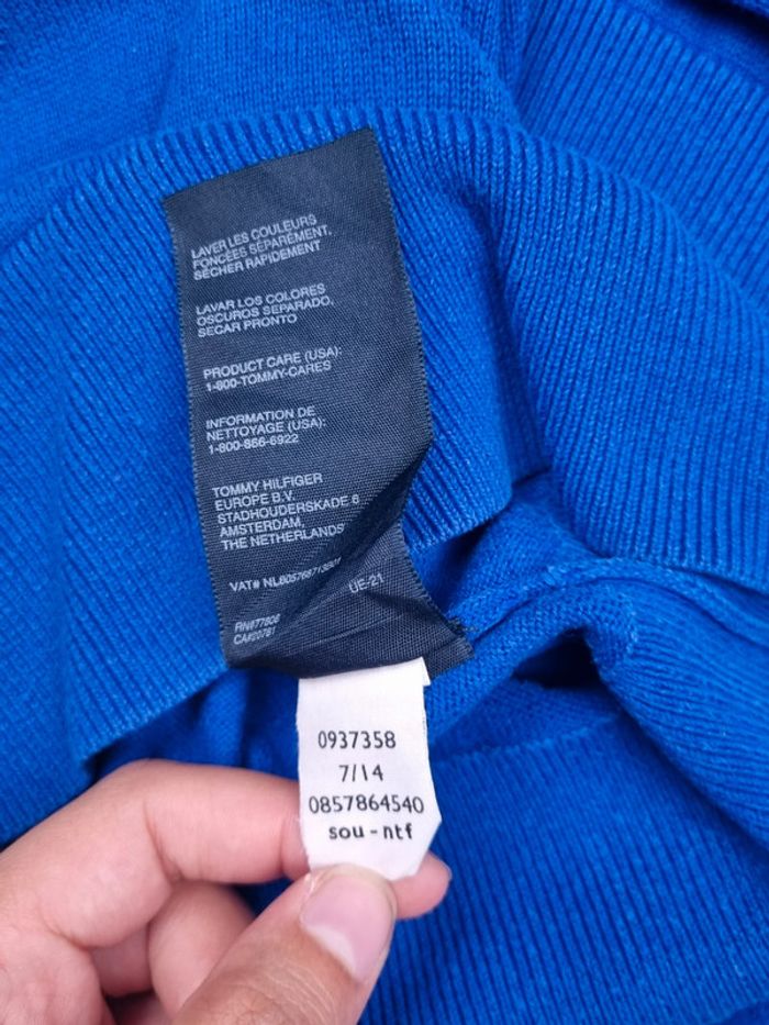 Pull col V Tommy Hilfiger bleu, L Hommes - photo numéro 8
