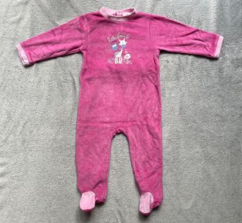 Pyjama velours, fille, 24 mois