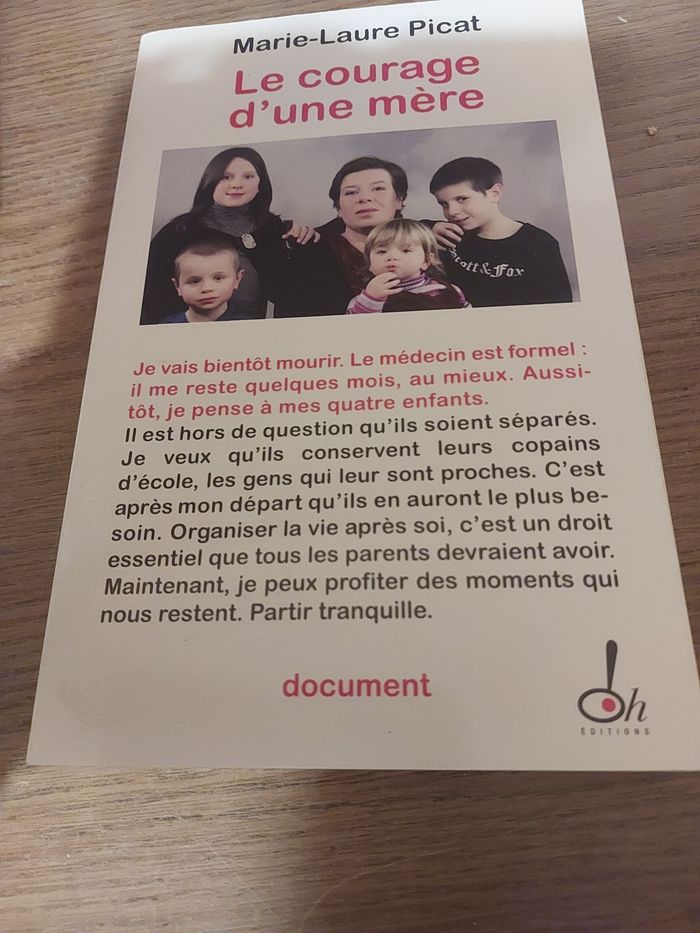 Livre de marie Laure picat le courage d'une mère - photo numéro 1