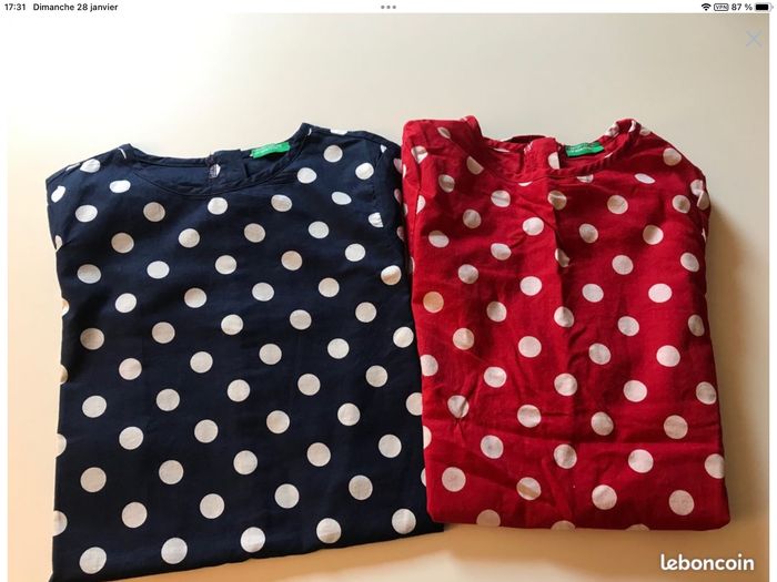 Lot de 2 robes manches courtes - Benetton