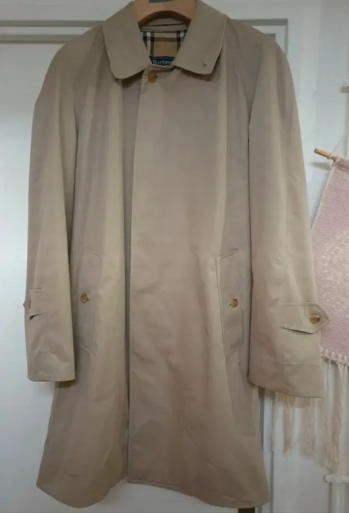 Trench Imper Parka Gabardine coton Burberry Taille L - photo numéro 7