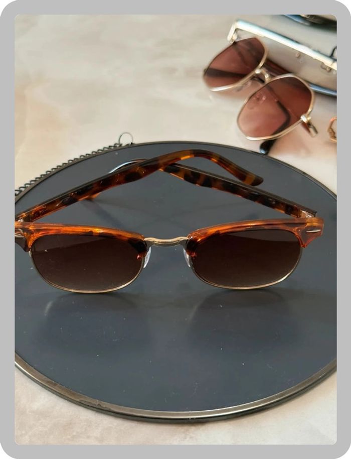 Lunette de soleil marron léopard - photo numéro 3