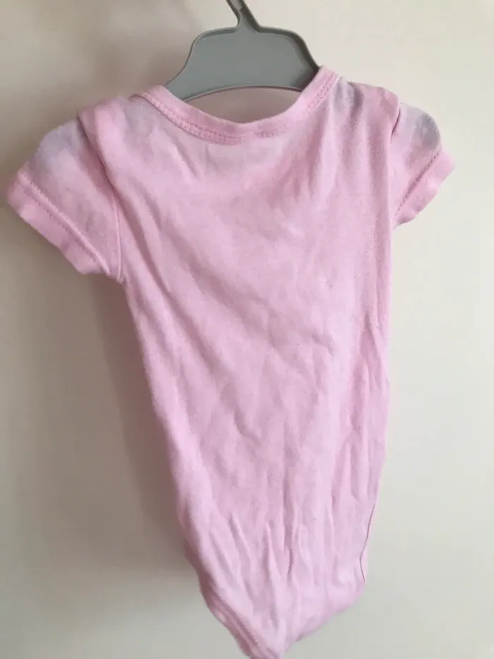 Body 6 mois rose pâle manches courtes - photo numéro 2