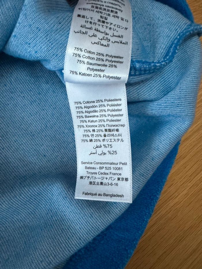 Pyjama 2 pièces en velours bleu/bleu marine - Taille 6 Ans - photo numéro 8