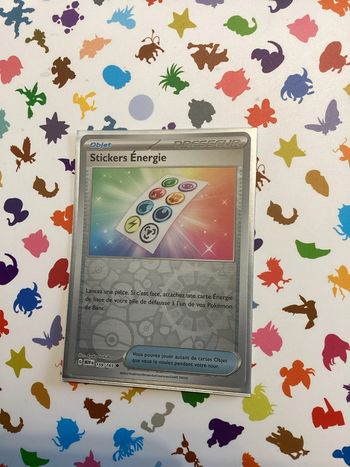 carte Pokémon dresseur objet stickers énergie reverse 159/165 EV3.5 collection 151 FR neuf