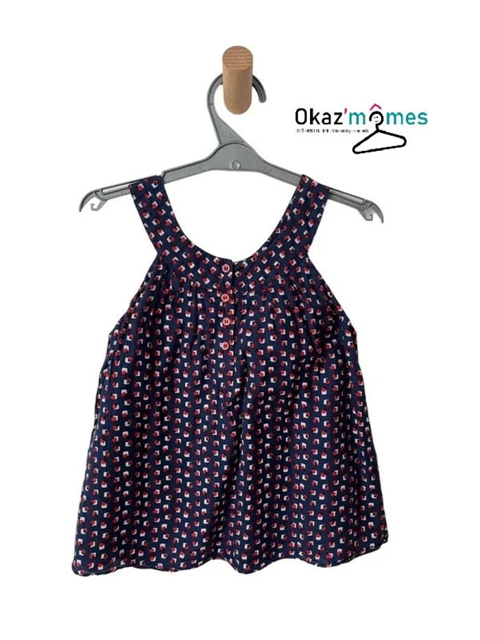 Top été bleu marine à motifs géométriques - Marèse 8 ans (126cm) - photo numéro 3