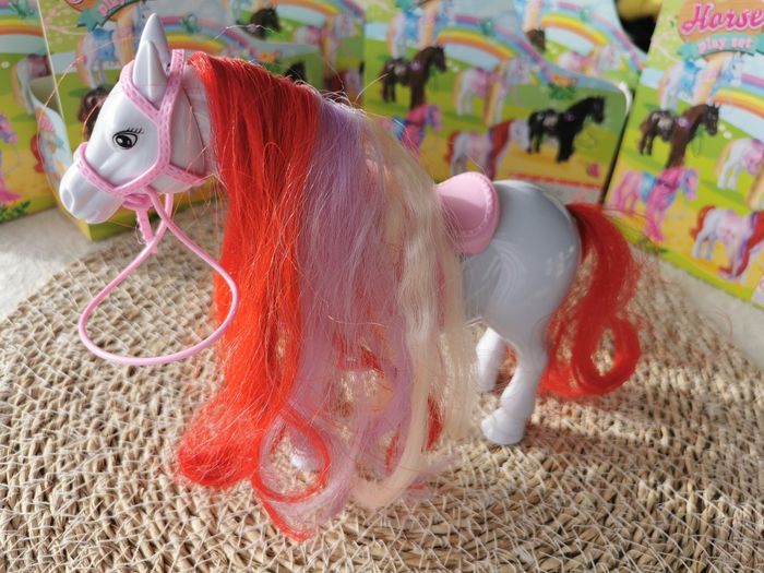 6 chevaux à coiffer avec peignes et pinces - photo numéro 4