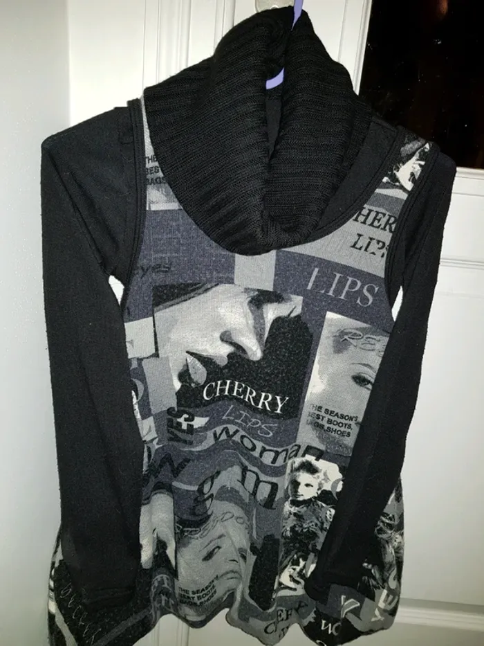 Pull col roulé