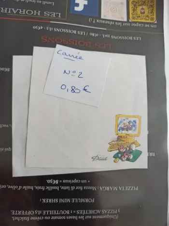 Feuille Diddl carrée 2 0,80€