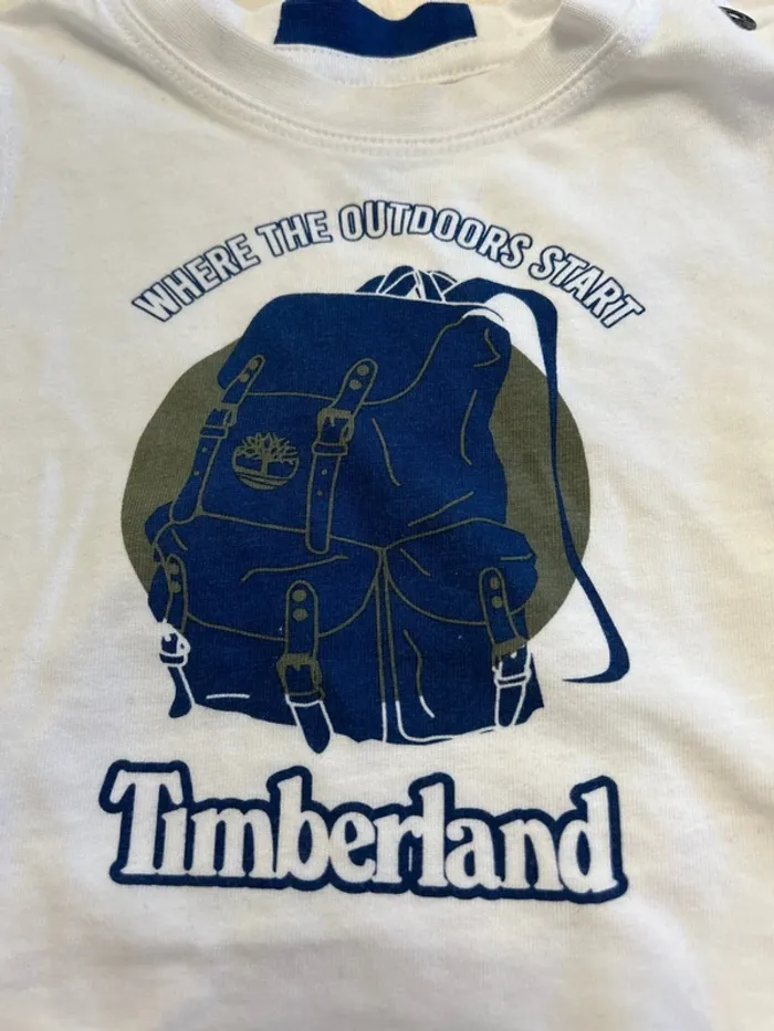 Ensemble short / t-shirt Timberland - 9 mois - photo numéro 2