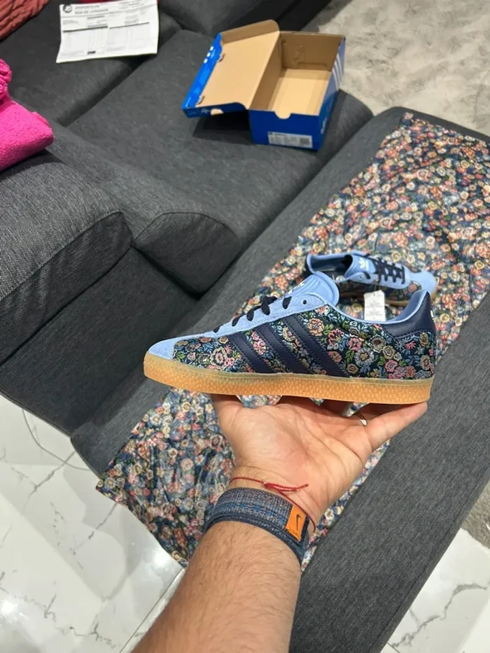 Adidas Samba Liberty London - Bleu - JH5207 - photo numéro 4